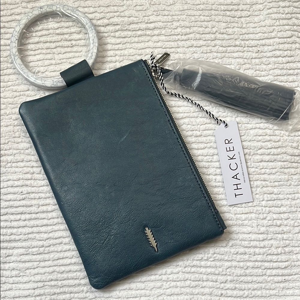 Thacker Teal Wristlet Clutch